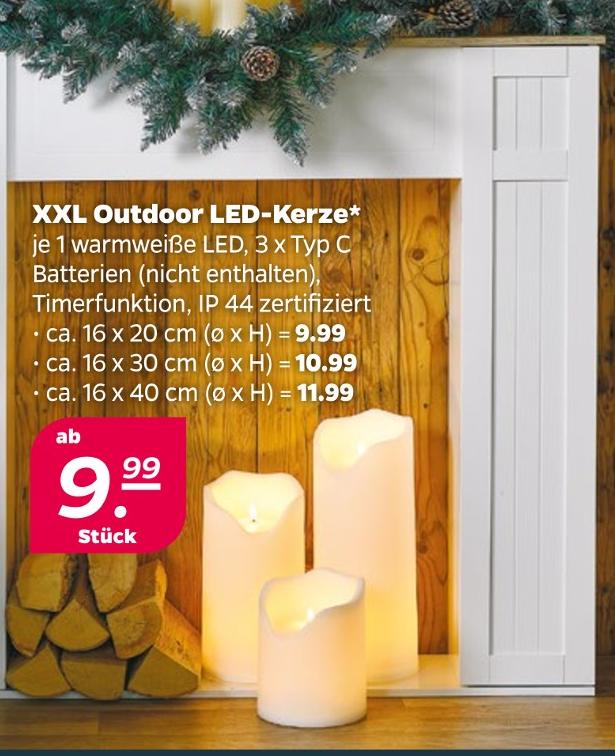 XXL Outdoor LED-Kerze
