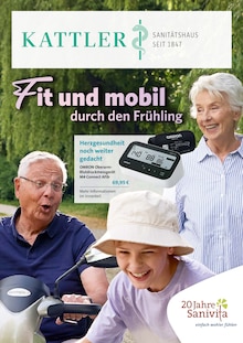 Blutdruckmessgerät im Sanitätshaus Kattler GmbH & Co.KG Prospekt "Fit und mobil durch den Frühling" mit 6 Seiten (Darmstadt)