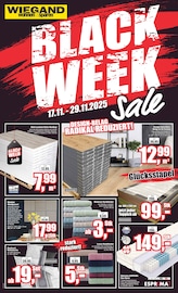 Aktueller wohnen & sparen Wiegand Prospekt mit Laminat, "BLACK WEEK Sale", Seite 1