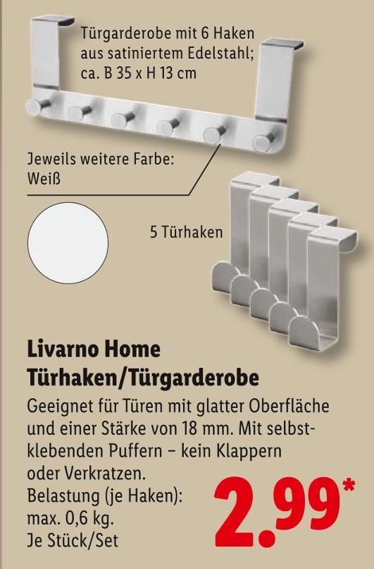 Türgarderobe mit 6 Haken