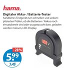 Digitaler Akku- / Batterie-Tester von hama im aktuellen V-Markt Prospekt für 5,99 €