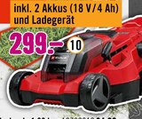 Aktuelles Akku-Rasenmäher „GP-CM 36/450 (2x 4,0 Ah)“ Angebot bei Hornbach in Ulm ab 299,00 €