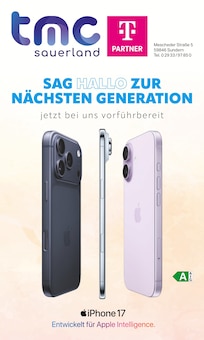TMC Sauerland GmbH Prospekt SAG HALLO ZUR NÄCHSTEN GENERATION mit 8 Seiten
