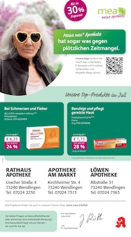 Aktueller mea - meine apotheke Prospekt "Unsere Juli-Angebote" Seite 1 von 4 Seiten