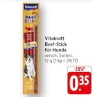 Beef-Stick für Hunde im Angebot bei EDEKA in Filderstadt Beef-Stick für Hunde Angebote von Vitakraft bei EDEKA Filderstadt für 0,35 €