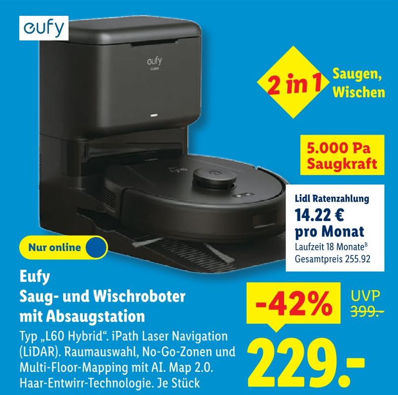Saug- und Wischroboter mit Absaugstation