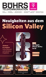 Telekom Partner Bührs Meppen Elektromärkte Prospekt der aktuellen Woche mit 8 Seiten, gültig von 01.10.2026 bis 31.10.2026, in Meppen und Umgebung Aktueller Telekom Partner Bührs Meppen Elektromärkte Prospekt in Meppen und Umgebung, "Neuigkeiten aus dem Silicon Valley" mit 8 Seiten, 01.10.2026 - 31.10.2026