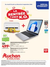 Promos Ordinateur Portable dans le catalogue "LA RENTRÉE À PRIX K.O." de Auchan Hypermarché Ordinateur Portable en promo dans le catalogue Auchan Hypermarché à la page 1