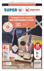 Prospectus Super U à La Verpillière, "Engagés pour soutenir NOS PARTENAIRES LOCAUX.", 20 pages de promos valables du 11/03/2025 au 16/03/2025