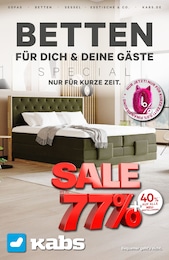 Kabs Prospekt "BETTEN FÜR DICH & DEINE GÄSTE", 14 Seiten, 05.03.2026 - 05.03.2026 Aktueller Kabs Prospekt, "BETTEN FÜR DICH & DEINE GÄSTE", mit Angeboten der Woche, gültig von 05.03.2026 bis 05.03.2026