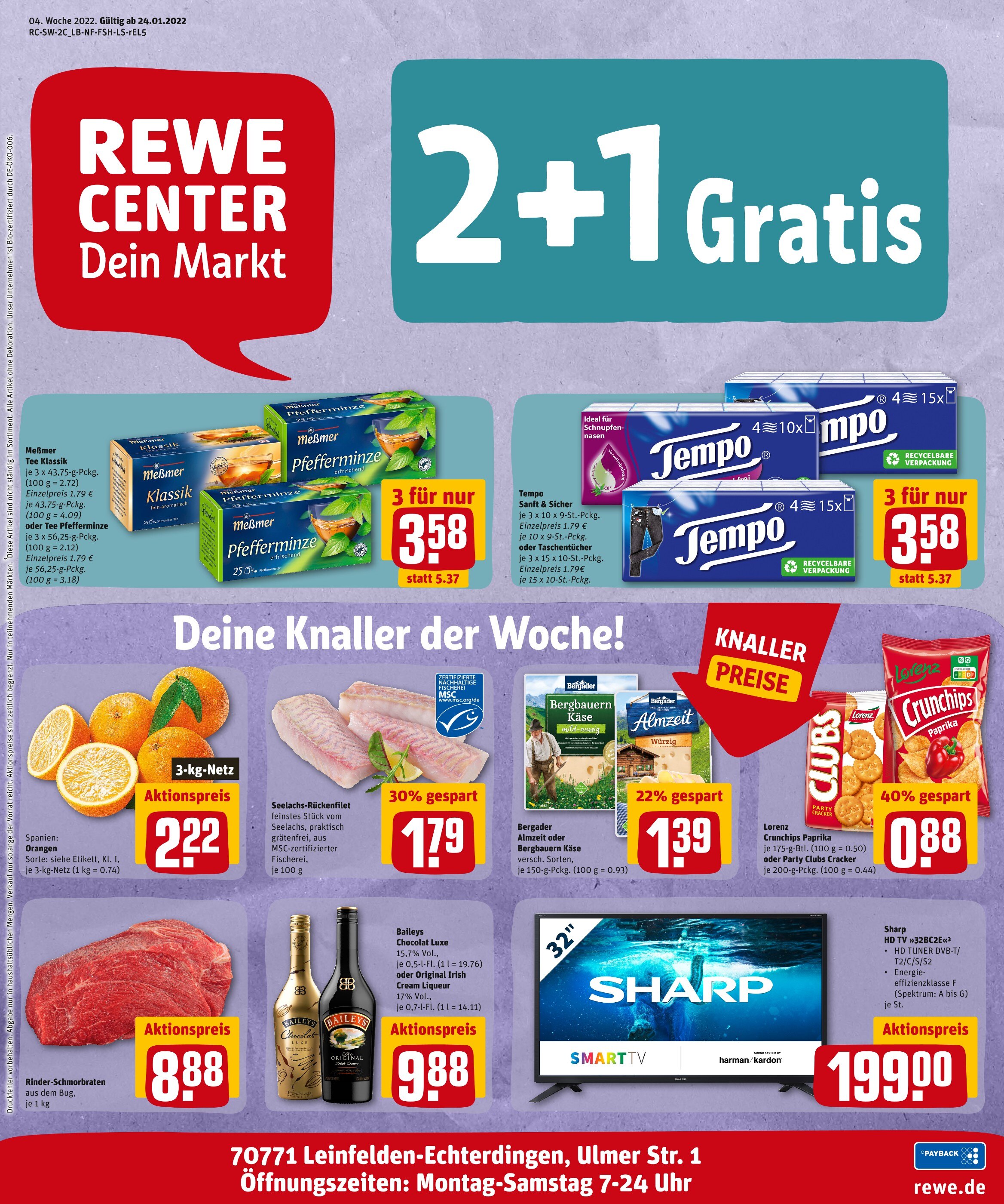 REWE Prospekt für Ostfildern mit 27 Seiten REWE Prospekt für Ostfildern: "Top Angebote", 27 Seiten, 24.01.2022 - 29.01.2022