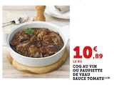 Coq au vin ou Paupiette de veau sauce tomate en promo chez Super U Antony à 10,89 €