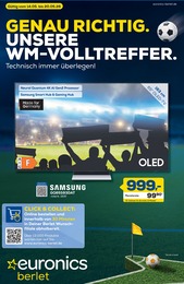EURONICS Prospekt für Arnsberg mit 8 Seiten EURONICS Prospekt für Arnsberg: "GENAU RICHTIG. UNSERE WM-VOLLTREFFER.", 8 Seiten, 14.05.2026 - 20.05.2026