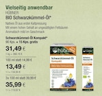 BIO Schwarzkümmel-Öl Kompakt von Hübner für 13,49 € bei VITALIA Reformhaus im Angebot BIO Schwarzkümmel-Öl Kompakt von Hübner im aktuellen VITALIA Reformhaus Prospekt