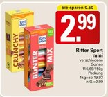mini im Angebot bei WEZ in Minden mini Angebote von Ritter Sport bei WEZ Minden für 2,99 €