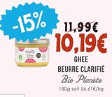 Ghee Beurre Clarifié - BIO PLANETE à 10,19 € dans le catalogue Naturalia