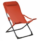 Fauteuil relax graphite/orange 127 x 61 x 28,5 cm - BOTANIC® en promo chez Botanic Fauteuil relax graphite/orange 127 x 61 x 28,5 cm - BOTANIC® dans le catalogue Botanic