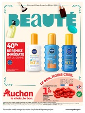 Prospectus Supermarchés Auchan Hypermarché en cours à Lons et alentours, "BEAUTÉ", 32 pages, 16/06/2026 - 28/06/2026 Catalogue Supermarchés Auchan Hypermarché en cours à Lons et alentours, "BEAUTÉ", 32 pages, 16/06/2026 - 28/06/2026