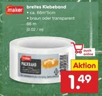 breites Klebeband im Angebot bei Netto Marken-Discount in Trier breites Klebeband Angebote von maker bei Netto Marken-Discount Trier für 1,49 €