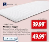 Matratzen-Topper im Angebot bei Lidl in Leverkusen Matratzen-Topper Angebote von LIVARNO home bei Lidl Leverkusen für 39,99 €