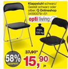 Klappstuhl Angebote von opti living bei Opti-Megastore Bremerhaven für 15,90 €