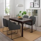 Tisch und 4 Stühle Metall grau/dunkelbraun im IKEA Prospekt zum Preis von 765,00 €