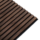 Panneau tasseaux de bois MDF chêne foncé 60cm x 278cm x 9mm en promo chez Décor Discount Panneau tasseaux de bois MDF chêne foncé 60cm x 278cm x 9mm dans le catalogue Décor Discount