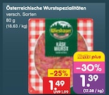Österreichische Wurstspezialitäten für 1,39 € bei Netto Marken-Discount im Angebot Österreichische Wurstspezialitäten im aktuellen Netto Marken-Discount Prospekt