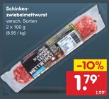 Schinkenzwiebelmettwurst im Netto Marken-Discount Prospekt Schinkenzwiebelmettwurst von im aktuellen Netto Marken-Discount Prospekt für 1,79 €
