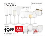 Gläser-Set „Lulea Gold“ Angebote von Novel bei XXXLutz Möbelhäuser Fulda für 19,99 €