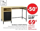 Bureau 1 porte métal - Hyper U à Aix-en-Provence Bureau 1 porte métal en promo chez Hyper U Aix-en-Provence à 69,00 €