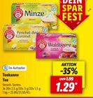 Tee im Angebot bei Lidl in Bietigheim-Bissingen Tee Angebote von Teekanne bei Lidl Bietigheim-Bissingen für 1,29 €