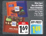 Nuss Klasse Schokolade Angebote von Ritter Sport bei EDEKA Freital für 1,49 €