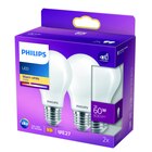 Lot de 2 ampoules LED conventionnelles - PHILIPS - Carrefour à Grigny Lot de 2 ampoules LED conventionnelles - PHILIPS en promo chez Carrefour Grigny à 13,29 €
