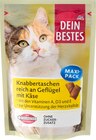 Katzenleckerli Knabbertaschen reich an Geflügel mit Käse von Dein Bestes im aktuellen dm-drogerie markt Prospekt
