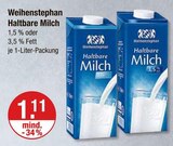 Weihenstephan im V-Markt Prospekt Haltbare Milch 1,5 % Fett von Weihenstephan im aktuellen V-Markt Prospekt für 1,11 €