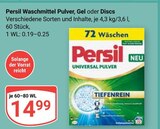 Waschmittel Pulver, Gel oder Discs Angebote von Persil bei GLOBUS Kempen für 14,99 €