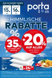 Aktueller porta Möbel Möbel & Einrichtung Prospekt in Nörvenich und Umgebung, "HIMMLISCHE RABATTE" mit 1 Seite, 15.05.2026 - 16.05.2026