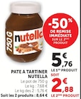 Pâte à tartiner - NUTELLA - Super U à Nice Pâte à tartiner - NUTELLA en promo chez Super U Nice à 2,88 €