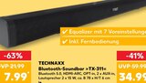 Bluetooth-Soundbar TX-311 im Kaufland Prospekt Bluetooth-Soundbar TX-311 von TECHNAXX im aktuellen Kaufland Prospekt für 7,99 €