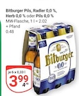 Pils 0,0 % im Angebot bei GLOBUS in Erfurt Pils 0,0 % Angebote von Bitburger bei GLOBUS Erfurt für 3,99 €