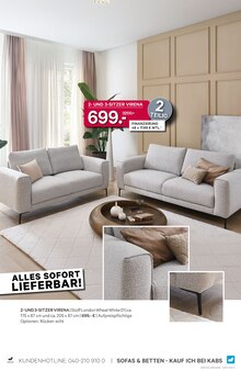 Sofa im aktuellen Kabs Prospekt (Bremen) Sofa im Kabs Prospekt "GROSSE LAGERRÄUMUNG BEI KABS!" mit 30 Seiten (Bremen)