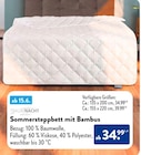 Aktuelle Bettdecke Angebote bei ALDI SÜD in Karlsruhe Aktuelles Sommersteppbett mit Bambus Angebot bei ALDI SÜD in Karlsruhe ab 34,99 €