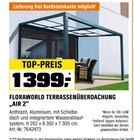 Aktuelles Floraworld Terrassenüberdachung „AIR 2“ Angebot bei OBI in Frankfurt (Main) ab 1.399,00 €
