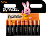 LOT DE 16 PILES PLUS POWERBOOST - DURACELL en promo chez Auchan Hypermarché Versailles à 9,23 €
