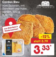 Cordon Bleu bei Netto Marken-Discount in Bad Salzuflen Cordon Bleu im Angebot bei Netto Marken-Discount Bad Salzuflen für 3,33 €