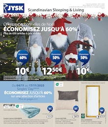Prospectus Jysk à Hérouville-Saint-Clair, "Retour sans limite de temps", 13 pages de promos valables du 14/10/2025 au 01/12/2025