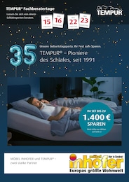 Möbel Inhofer Prospekt für Neu Ulm: "TEMPUR FACHBERATERTAGE", 4 Seiten, 30.04.2026 - 16.05.2026