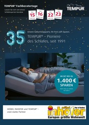 Aktueller Möbel Inhofer Möbel & Einrichtung Prospekt in Bubesheim und Umgebung, "TEMPUR FACHBERATERTAGE" mit 4 Seiten, 30.04.2026 - 16.05.2026