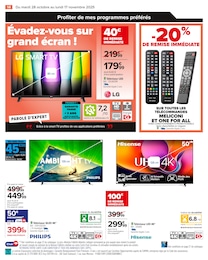 Prix et réduction Hisense dans le prospectus Carrefour en cours Offre Hisense dans le catalogue Carrefour du moment à la page 16